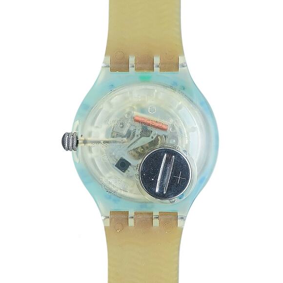 Swatch Watch BLUE ICE SDK107 1993 Scuba Divers Rare Skeleton Dial Swiss Quartz - Picture 5 of 6